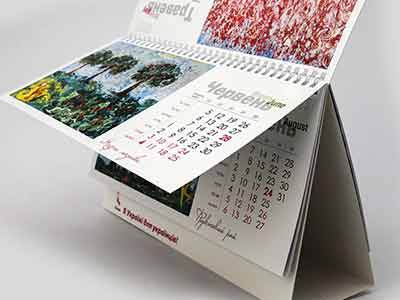 Календарь Домик с индивидуальным блоком и картонной подложкой